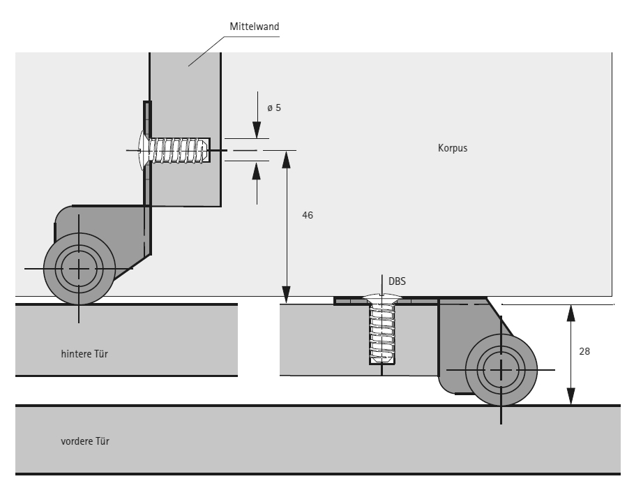 Distanziatore a rotella