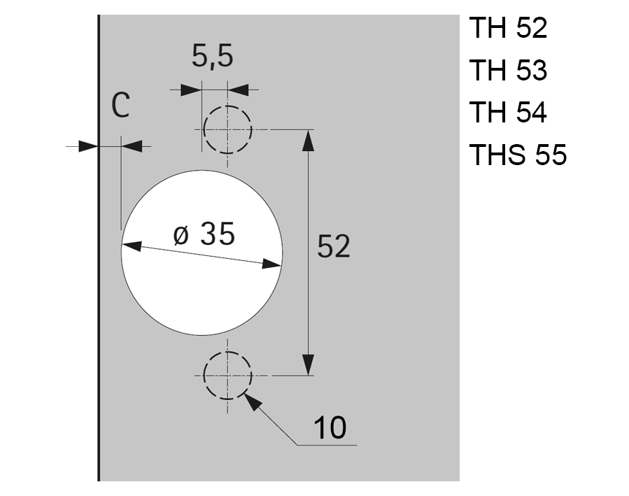Cerniera a ingombro zero da 165° Sensys 8657i