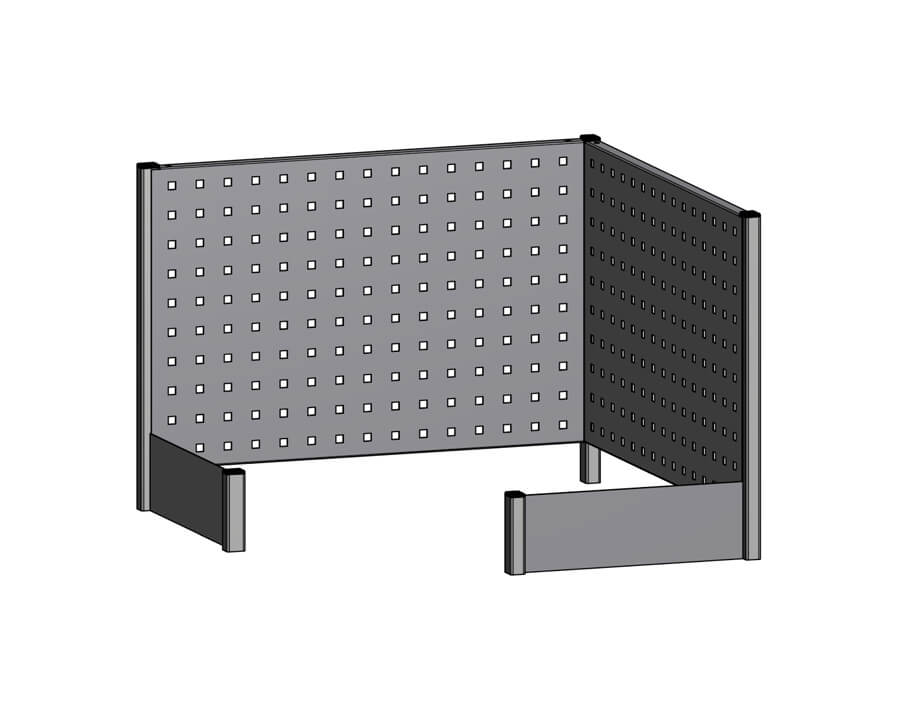Modulo angolare terminale a pannello forato