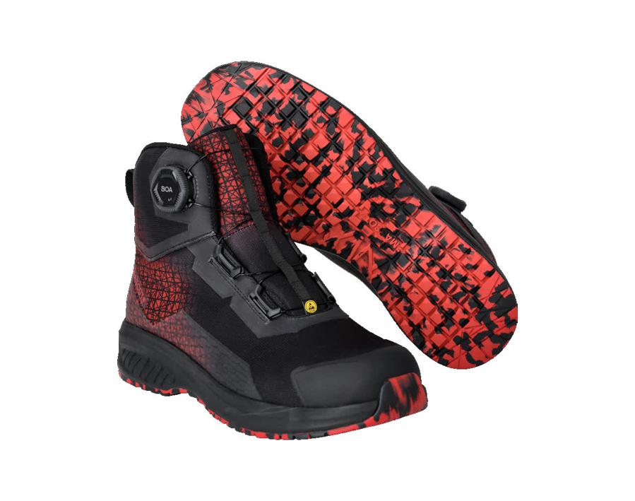 Stivali antinfortunistiche FOOTWEAR ACCELERATE nero/rosso