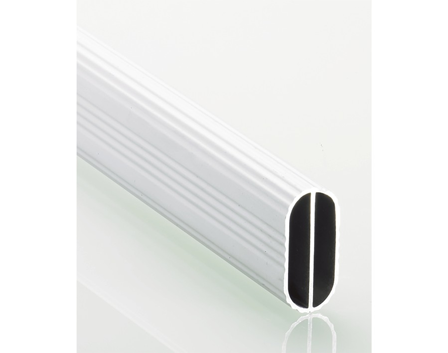 Tubo guardaroba ovale argento anodizzato 3000 mm