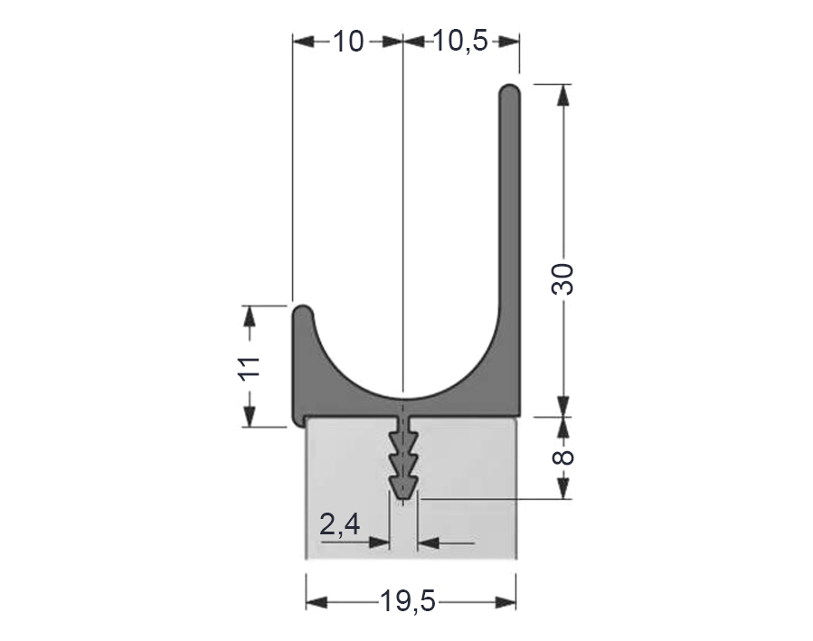 Maniglia a profilo in allumino Blues 2