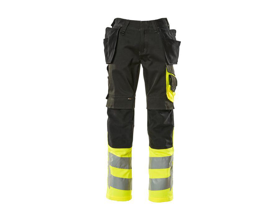 Pantaloni con tasche esterne SAFE SUPREME nero/hi-vis giallo