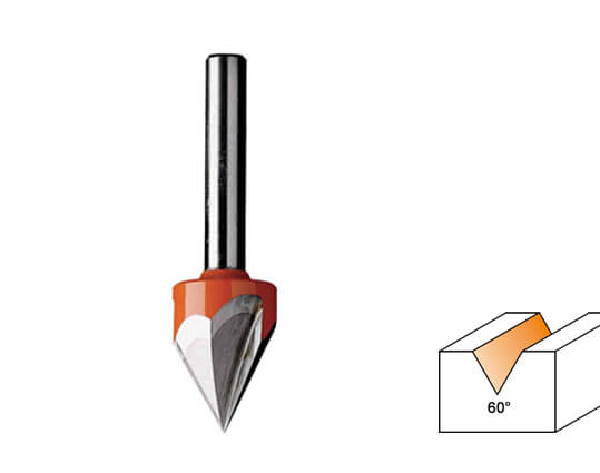 Fresa HW laser point 60° 