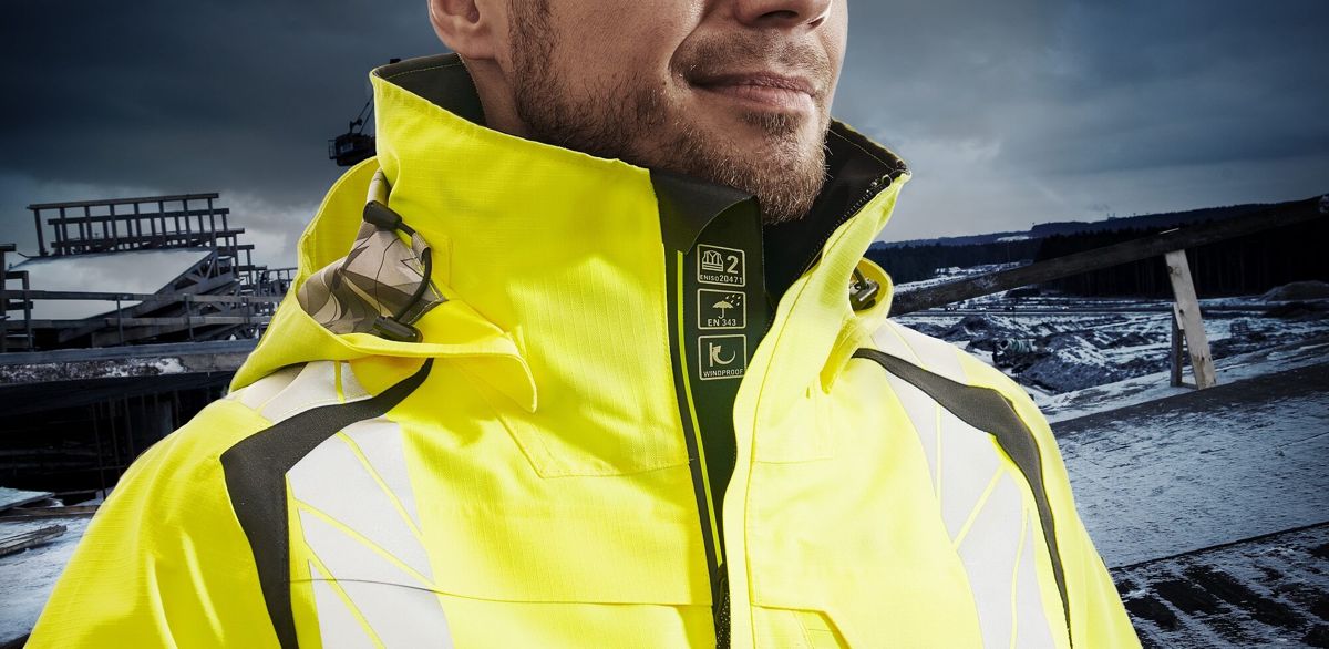 Giacca antivento ACCELERATE SAFE hi-vis arancio/verde muschio