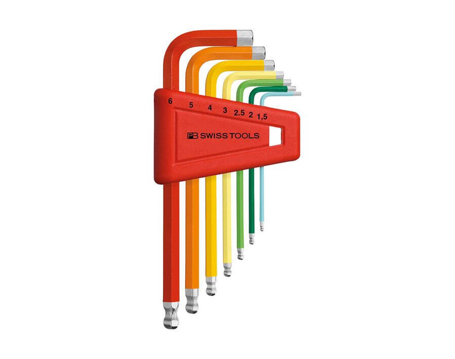 Winkelschraubendreher-Satz für Sechskant, mit Kugelkopf, Rainbow