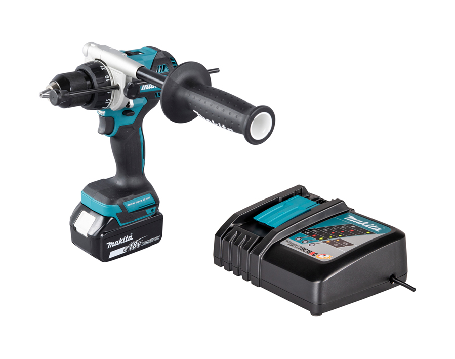 Trapano avvitatore con percussione a batteria a 2 velocità DHP492RT3J 
