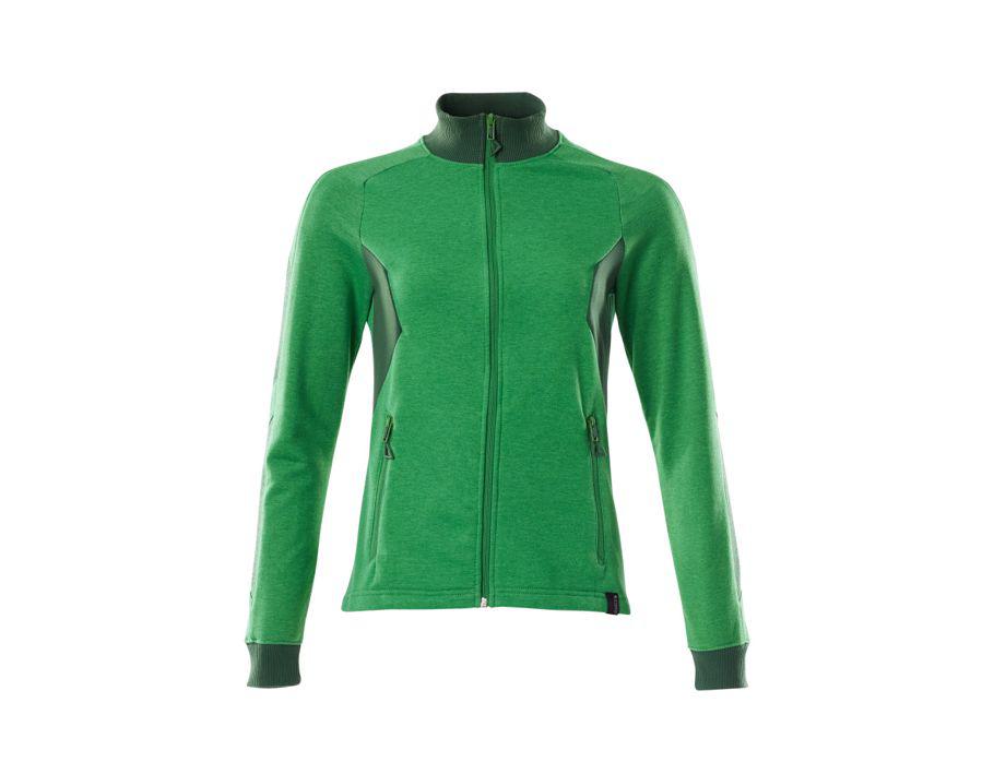 Felpa con chiusura lampo ACCELERATE verde prato/verde