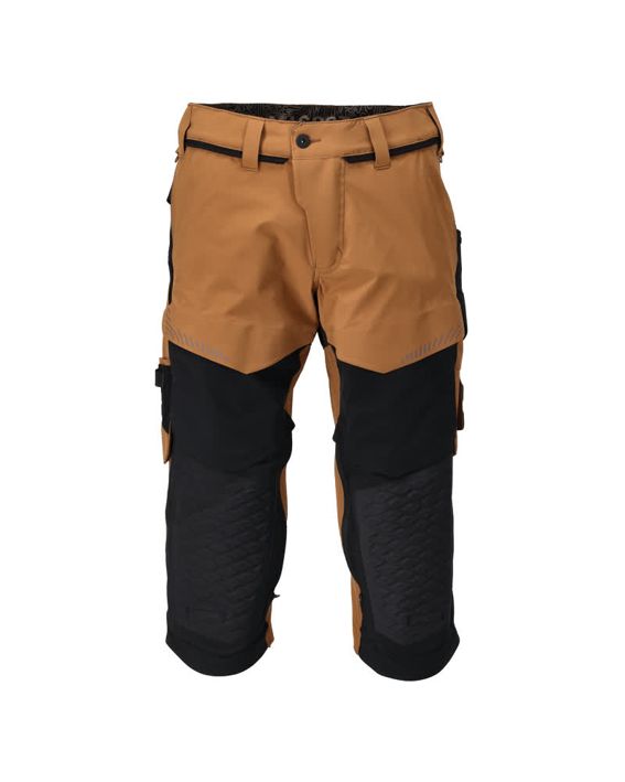 ¾ Lunghezza Pantaloni con tasche porta-ginocchiere CUSTOMIZED nocciola/nero