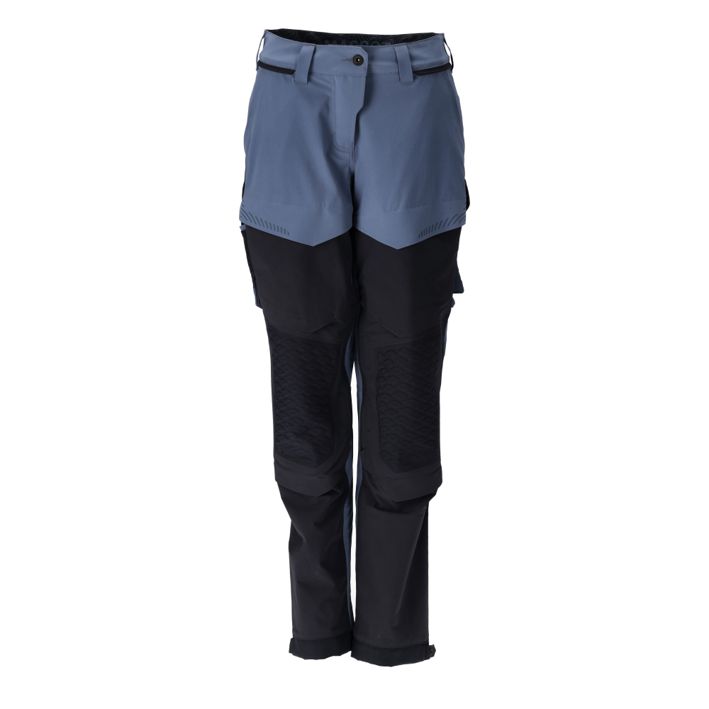 Pantaloni con tasche porta-ginocchiere CUSTOMIZED blu grigio/blu navy scuro