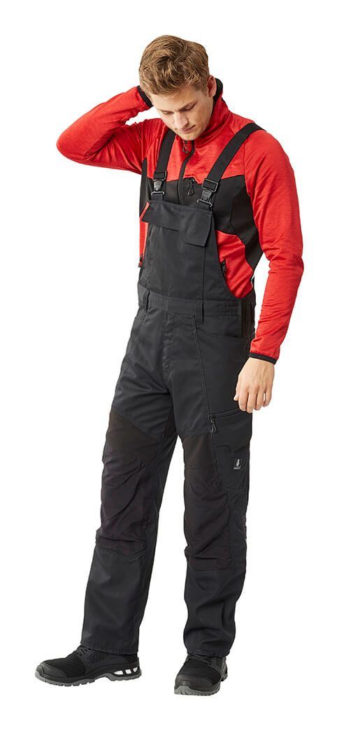 Maglione in pile con mezza cerniera ACCELERATE rosso/nero