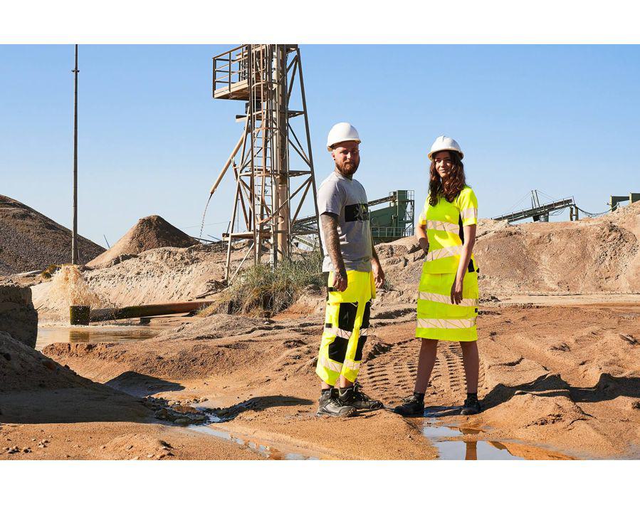 Polo ACCELERATE SAFE hi-vis arancio/verde muschio