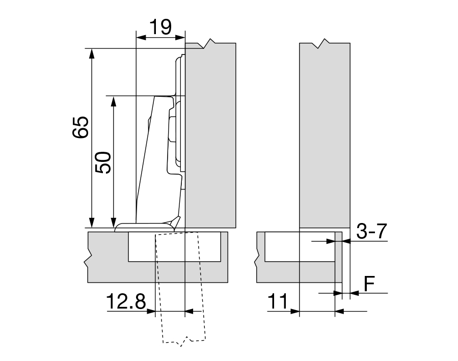 Cerniera per frigoriferi MODUL