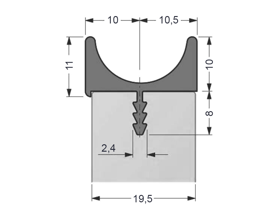 Profilo in allumino Blues 1