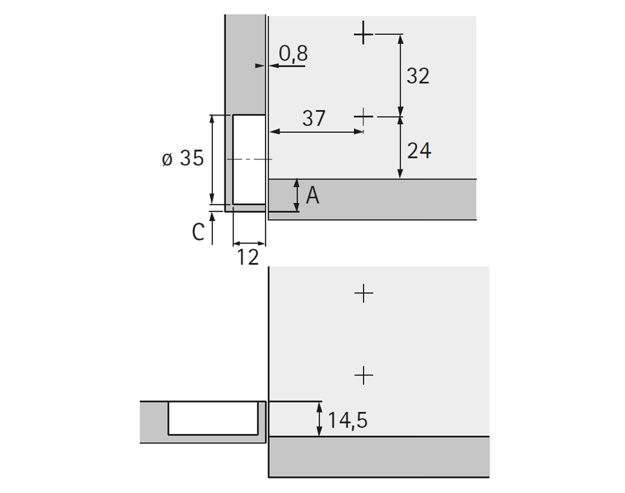 Cerniera per ribalte Markant 7.1
