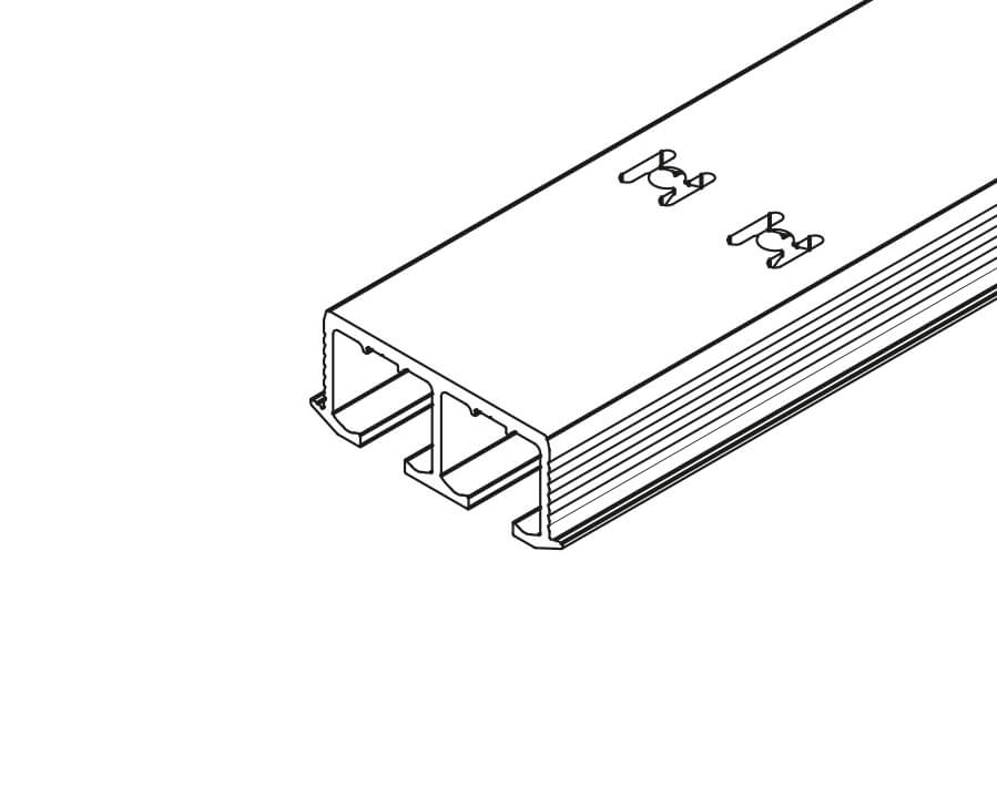 Binario di scorrimento doppio Hawa Clipo 36
