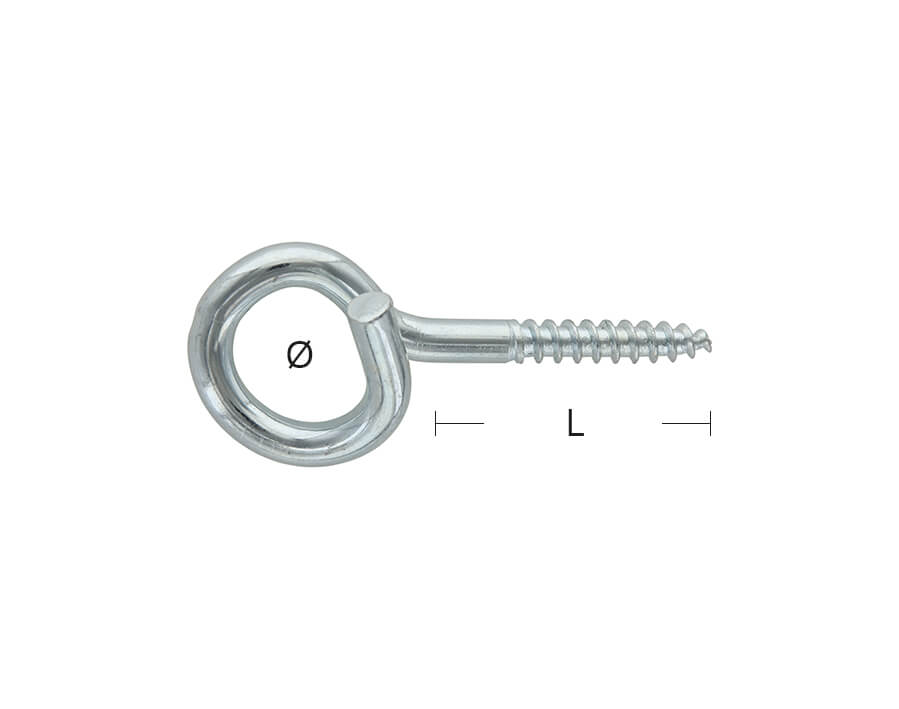 Gancio a spirale per fissaggio a soffitto art. 18