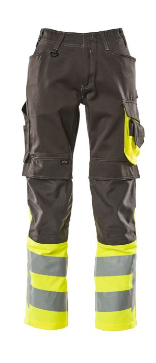 Pantaloni con tasche porta-ginocchiere SAFE SUPREME antracite scuro/hi-vis giallo