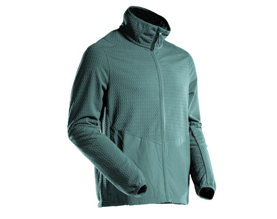 Maglione in micropile con chiusura lampo CUSTOMIZED verde foresta chiaro