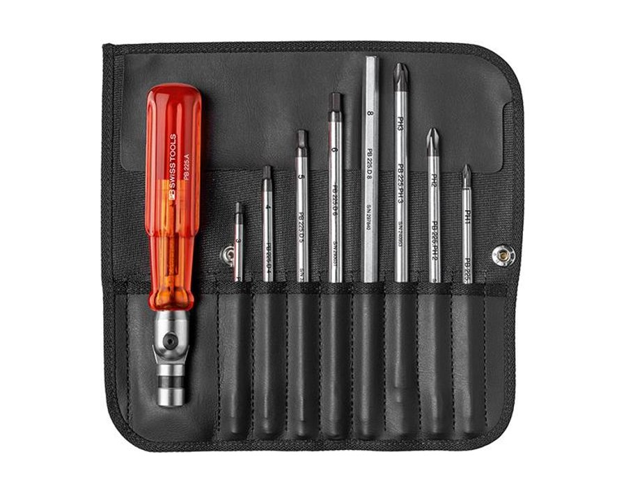 Wechselklingen-Satz 9-teilig, mit Kunststoffgriff mit Hebelfunktion