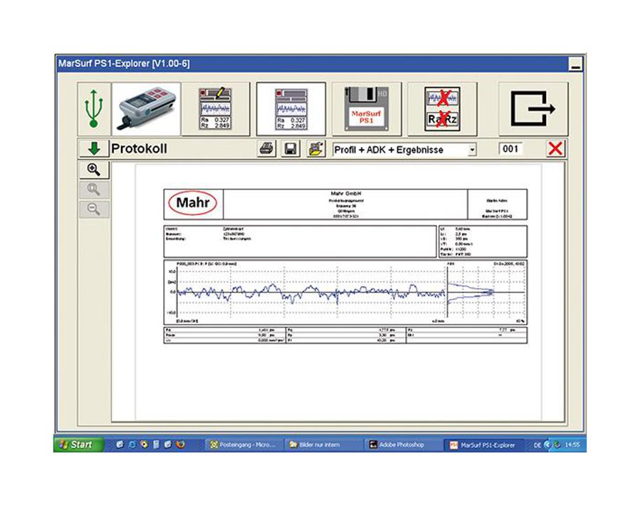 Software für Mahr Rauheitsmessgeräte MarSurf