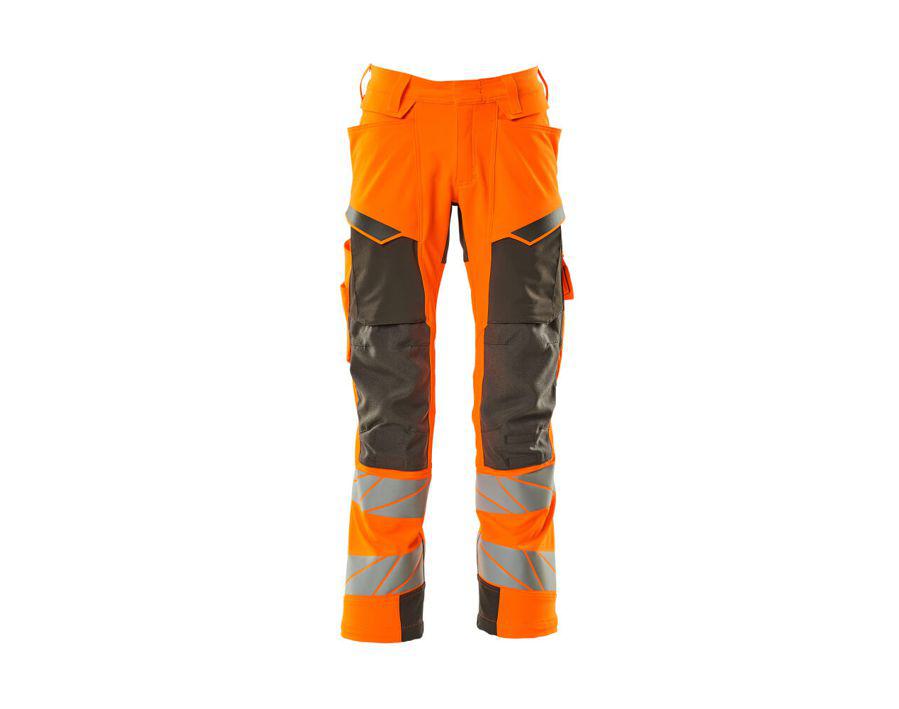 Pantaloni con tasche porta-ginocchiere ACCELERATE SAFE hi-vis arancio/antracite scuro