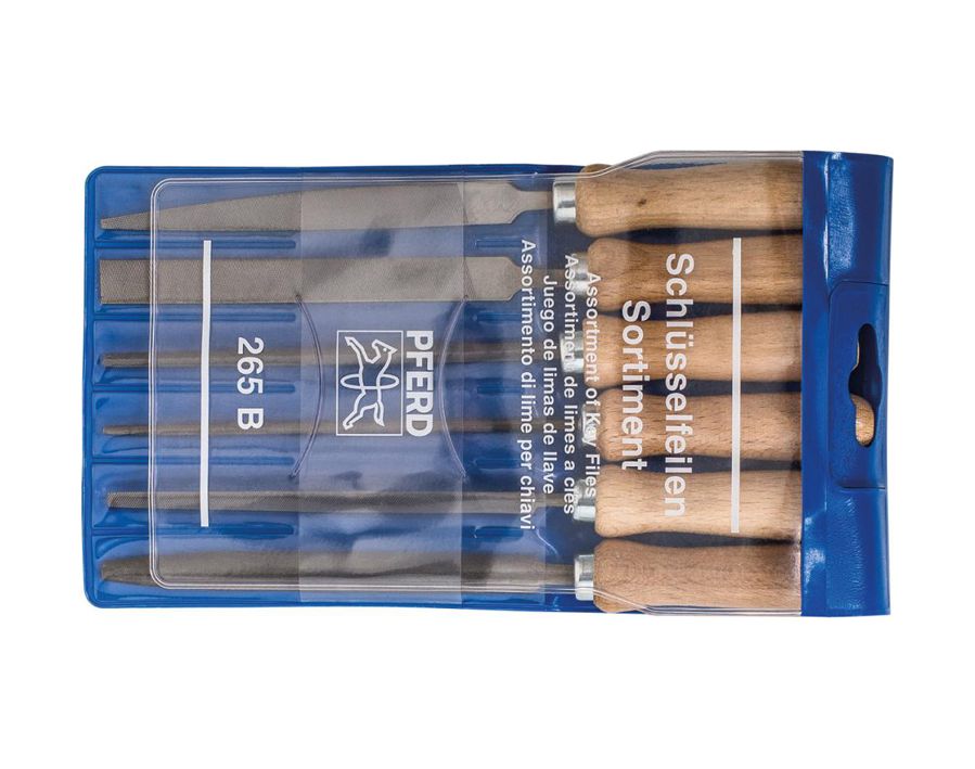 Schlüsselfeilen-Satz, 100 mm in Kunststofftasche mit Schlüsselfeilen