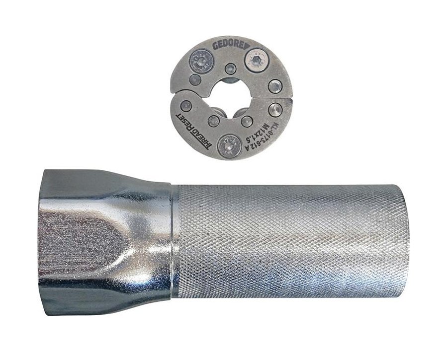 Gewinderückform-Werkzeug für Radbolzen M12 x 1,25, mit Rohrsteckschlüssel