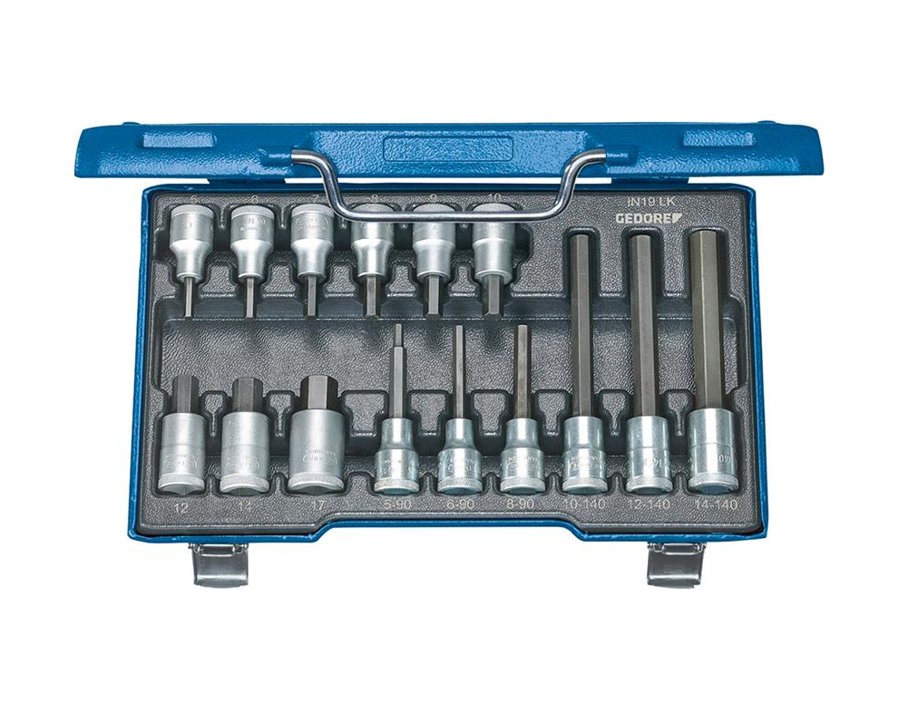 Schraubendreher-Einsatz-Garnitur 1/2" für Innensechskantschrauben