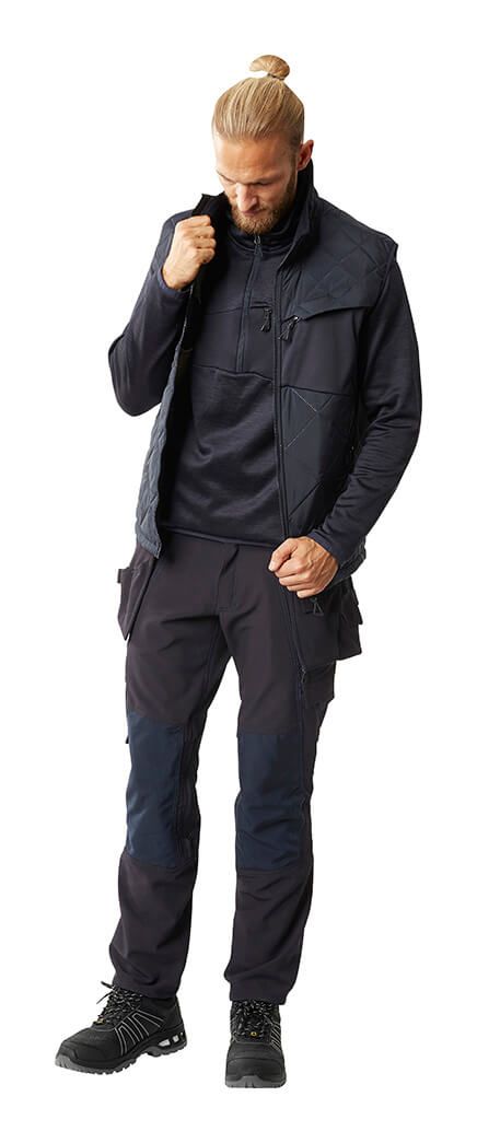 Maglione in pile con mezza cerniera ACCELERATE blu navy scuro