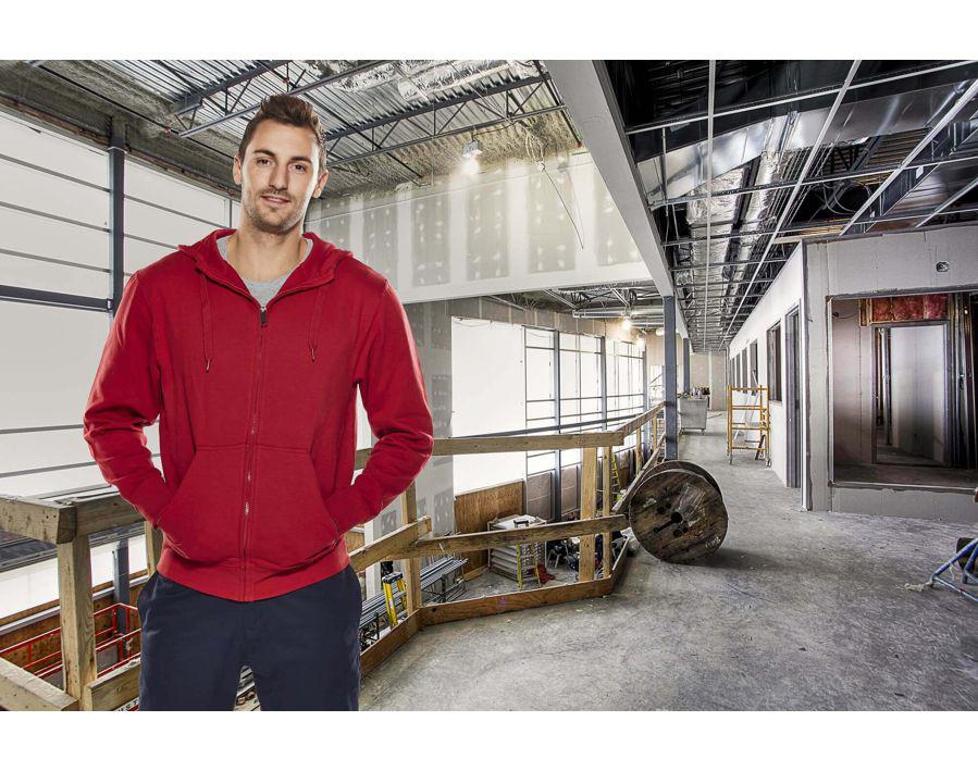 Felpa con cappuccio con chiusura lampo CROSSOVER nero intenso