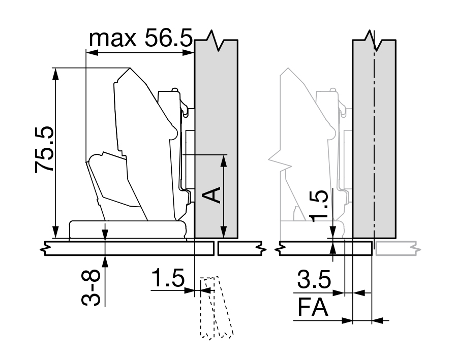 Cerniera CRISTALLO CLIP top