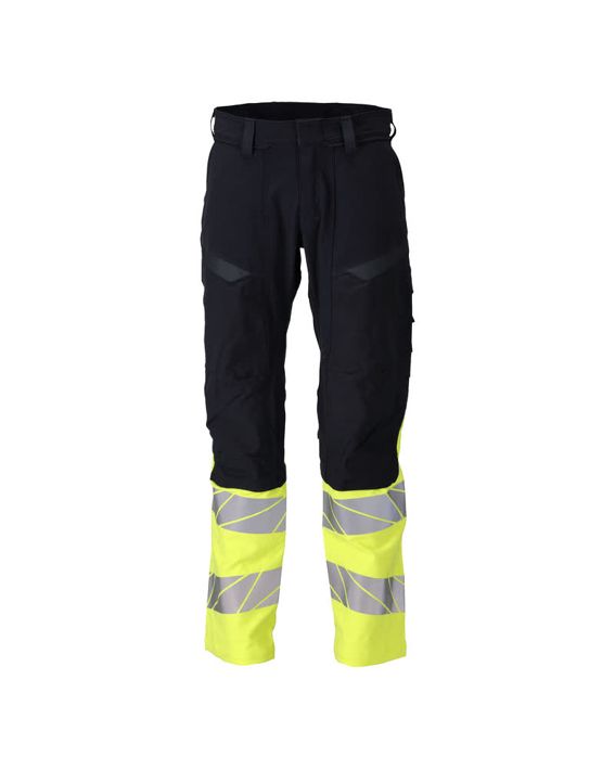 Pantaloni con tasche porta-ginocchiere ACCELERATE MULTISAFE blu navy scuro/hi-vis giallo