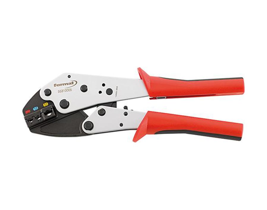 Crimpzange für Kabelschuhe, hebelübersetzt