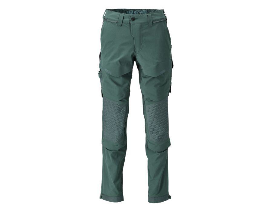 Pantaloni con tasche porta-ginocchiere CUSTOMIZED verde foresta