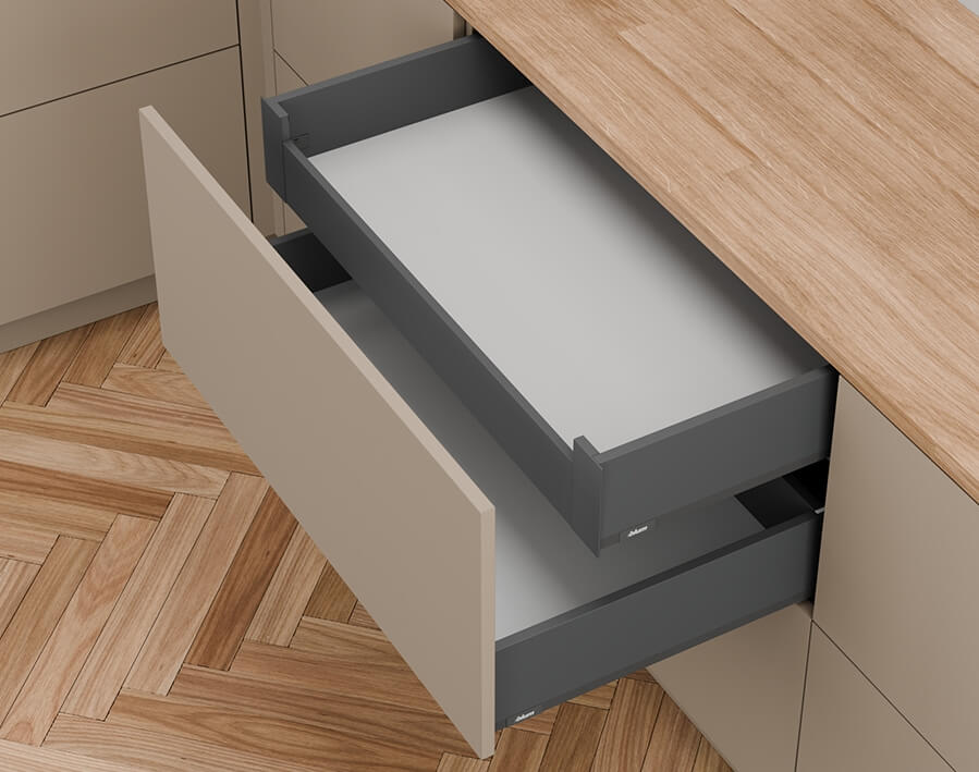 Merivobox - Cassetto interno - altezza K - grigio orione opaco matt 