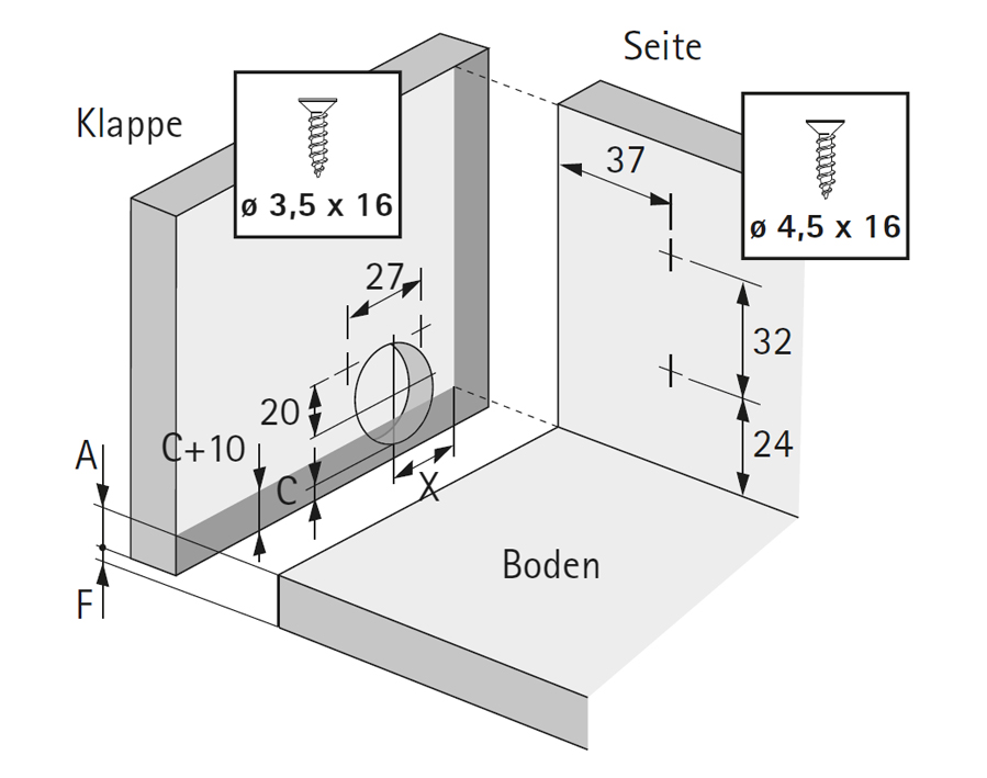 Cerniera per ribalte Markant 7.1