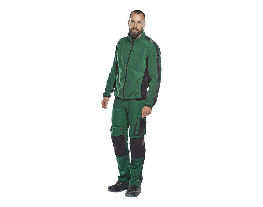 Pantaloni con tasche porta-ginocchiere UNIQUE verde/nero
