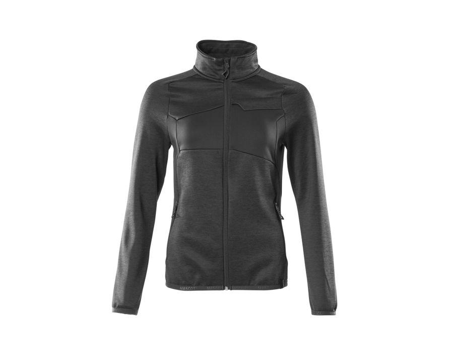 Maglione in pile con chiusura lampo ACCELERATE nero