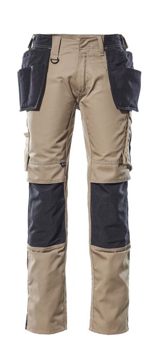 Pantaloni con tasche esterne UNIQUE kakichiaro/nero
