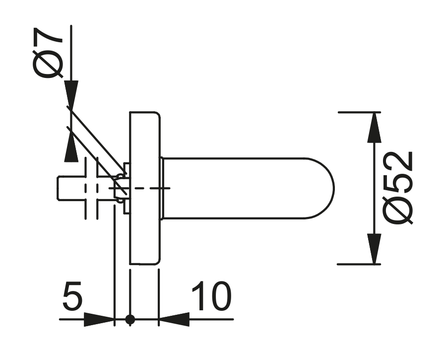 Mezza guarnitura con rosetta interna serie Amsterdam E1400Z/42H 