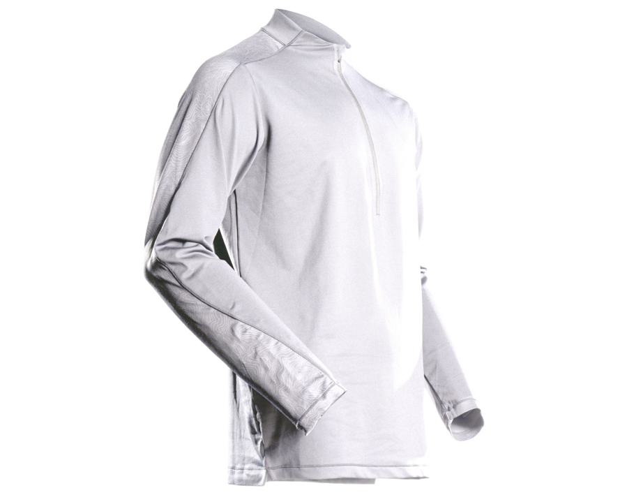 Maglietta, a maniche lunghe, con mezza cerniera CUSTOMIZED bianco