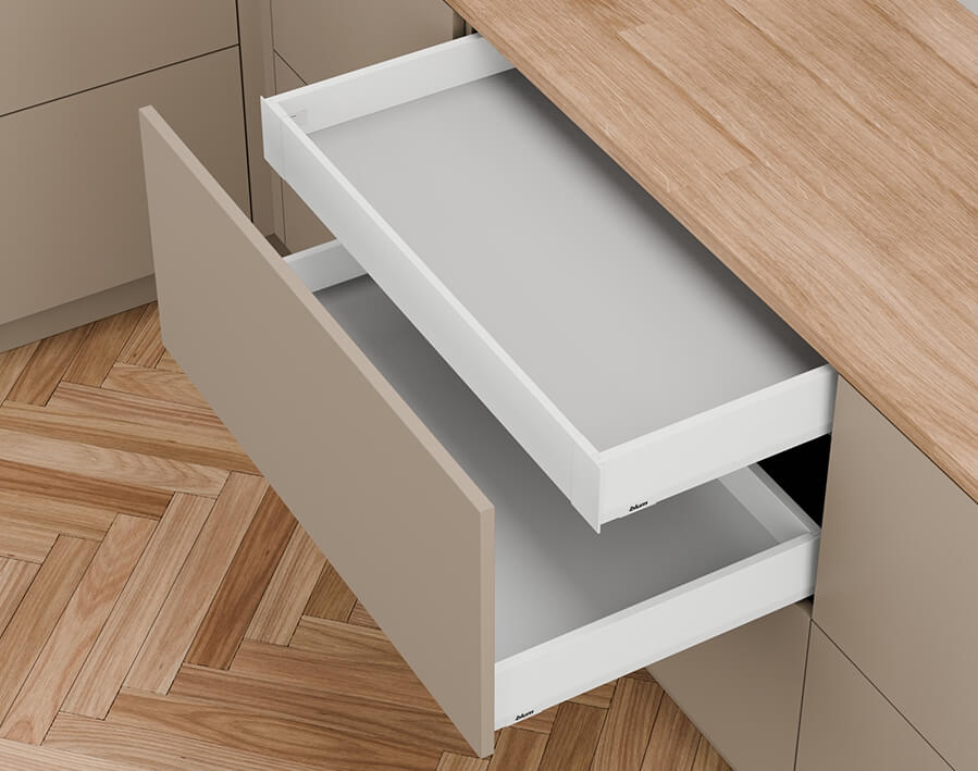 Merivobox - Cassetto interno - altezza M - bianco seta opaco 