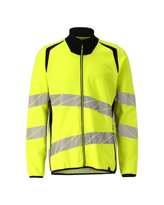 Felpa con chiusura lampo ACCELERATE SAFE hi-vis giallo/nero