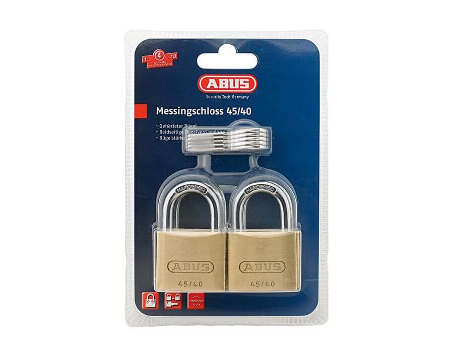 Messing-Vorhangschloss-Set 45