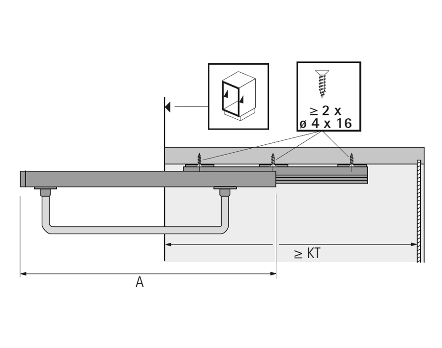 Guida Quadro portabiti estraibile
