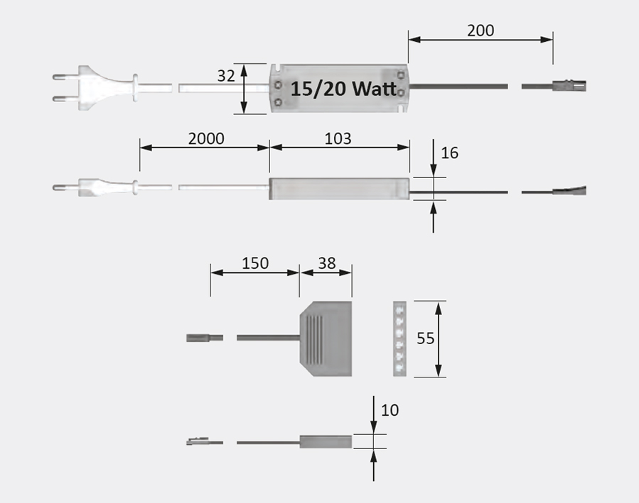 Alimentatore per LED 20 W 