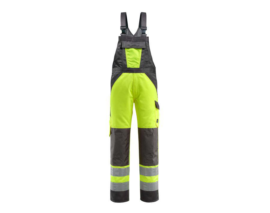 Salopette con tasche porta-ginocchiere SAFE LIGHT hi-vis giallo/antracite scuro