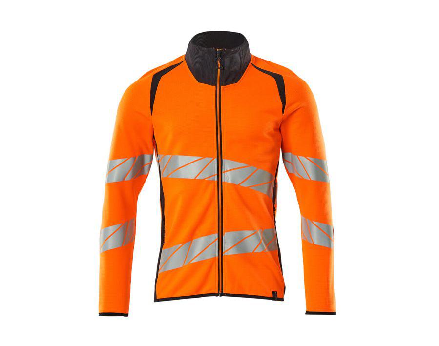 Felpa con chiusura lampo ACCELERATE SAFE hi-vis arancio/blu navy scuro