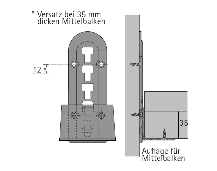 Giunzione per letti Varifix